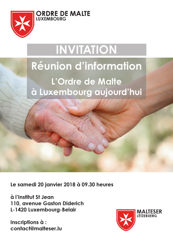 Invitation Réunion d'information 20 janvier 2018